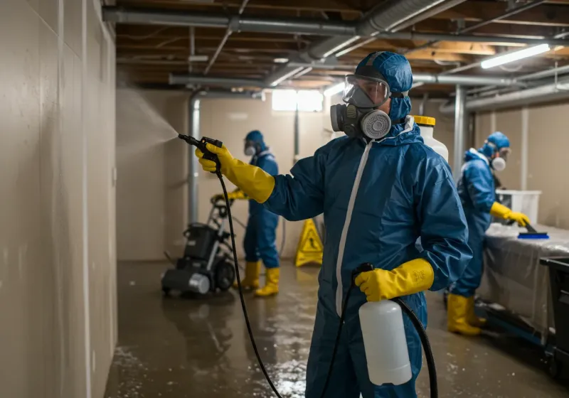 Basement Sanitization and Antimicrobial Treatment process in Avery County, NC